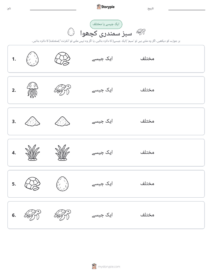 ایک جیسا یا مختلف
