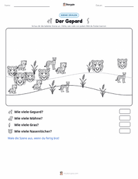 Gepard druckbare Arbeitsblatt Vorschau