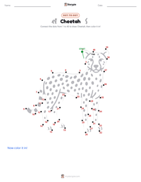 Cheetah printable worksheet preview