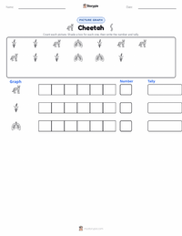 Cheetah printable worksheet preview