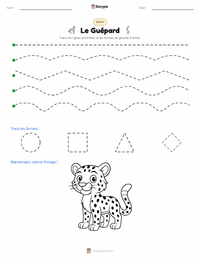 Aperçu de la feuille de travail imprimable Guépard
