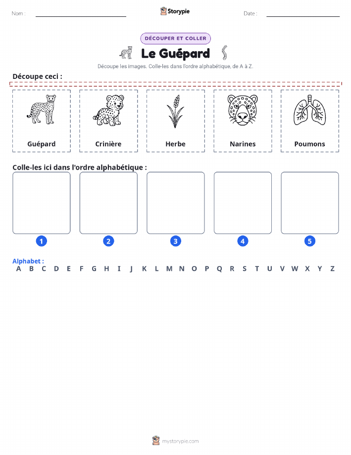Découper & Coller l'Alphabet