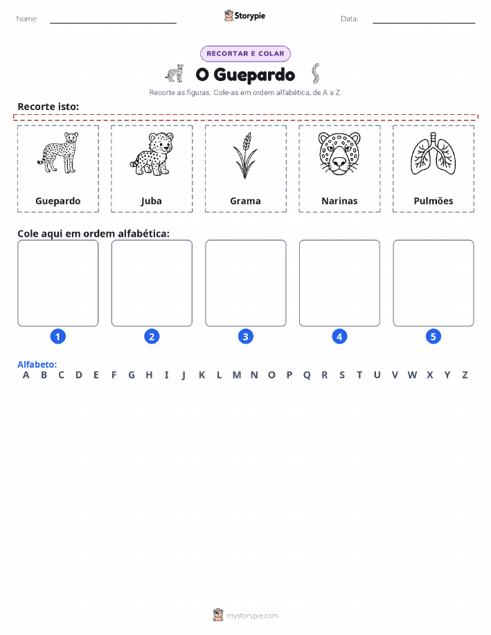 Recortar & Colar Alfabeto