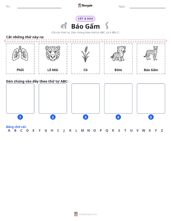 Cắt & Dán Chữ Cái