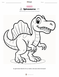 Spinosaurus aegyptiacus Malvorlage für Kinder