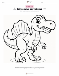 Spinosaurus aegyptiacus coloring page for kids