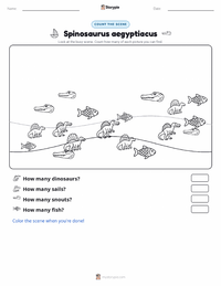 Spinosaurus aegyptiacus printable worksheet preview