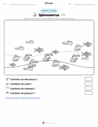 Aperçu de la feuille de travail imprimable Spinosaurus aegyptiacus