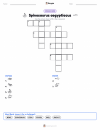 Spinosaurus aegyptiacus printable worksheet preview