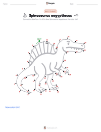 Spinosaurus aegyptiacus printable worksheet preview