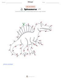 Vista previa de la hoja de trabajo imprimible de Spinosaurus aegyptiacus