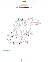 Prabaca lembar kerja cetak Spinosaurus aegyptiacus