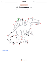 Prévia da folha de atividades imprimível Spinosaurus aegyptiacus