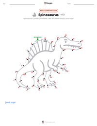 Spinosaurus aegyptiacus yazdırılabilir çalışma sayfası önizlemesi