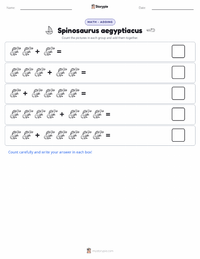 Spinosaurus aegyptiacus printable worksheet preview