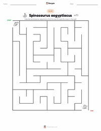 Spinosaurus aegyptiacus printable worksheet preview