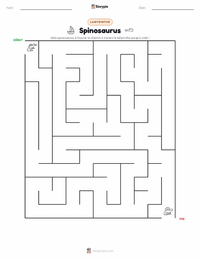 Aperçu de la feuille de travail imprimable Spinosaurus aegyptiacus