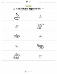 Spinosaurus aegyptiacus printable worksheet preview