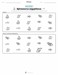 Spinosaurus aegyptiacus printable worksheet preview