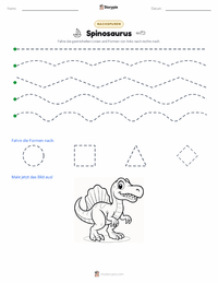 Spinosaurus aegyptiacus druckbare Arbeitsblatt Vorschau