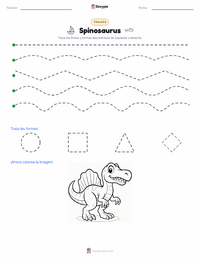 Vista previa de la hoja de trabajo imprimible de Spinosaurus aegyptiacus