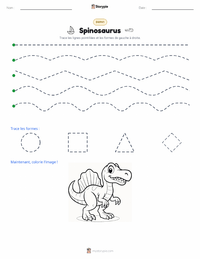 Aperçu de la feuille de travail imprimable Spinosaurus aegyptiacus