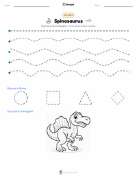 Anteprima della scheda stampabile di Spinosaurus aegyptiacus