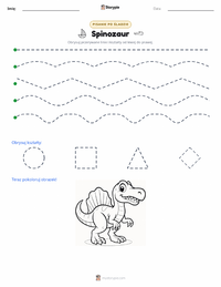 Podgląd drukowalnego arkusza ćwiczeń Spinosaurus aegyptiacus