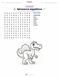 Spinosaurus aegyptiacus printable worksheet preview
