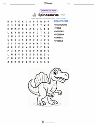 Aperçu de la feuille de travail imprimable Spinosaurus aegyptiacus