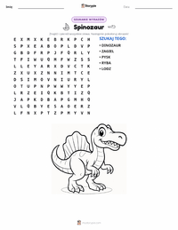 Podgląd drukowalnego arkusza ćwiczeń Spinosaurus aegyptiacus