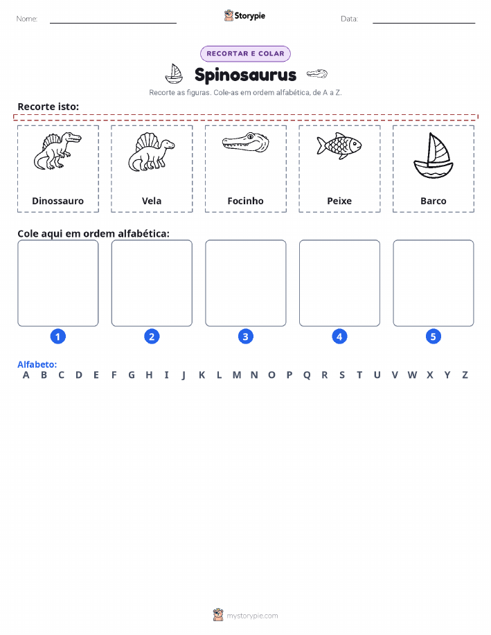 Recortar & Colar Alfabeto