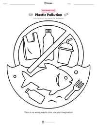 Plastic Pollution printable worksheet preview
