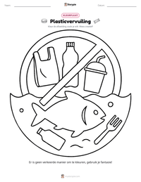 Plasticvervuiling afdrukbare werkblad voorbeeld