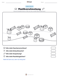 Plastikverschmutzung druckbare Arbeitsblatt Vorschau