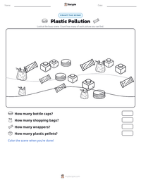 Plastic Pollution printable worksheet preview