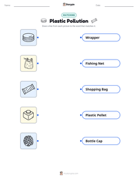 Plastic Pollution printable worksheet preview