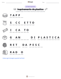 Anteprima della scheda stampabile di Inquinamento da plastica