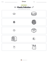 Plastic Pollution printable worksheet preview
