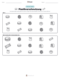 Plastikverschmutzung druckbare Arbeitsblatt Vorschau