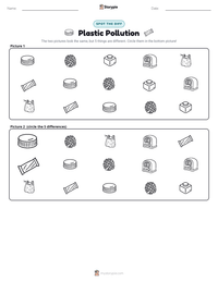 Plastic Pollution printable worksheet preview