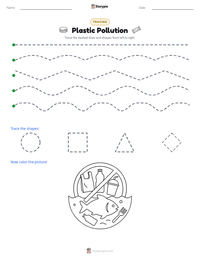 Plastic Pollution printable worksheet preview