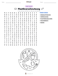 Plastikverschmutzung druckbare Arbeitsblatt Vorschau