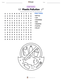 Plastic Pollution printable worksheet preview