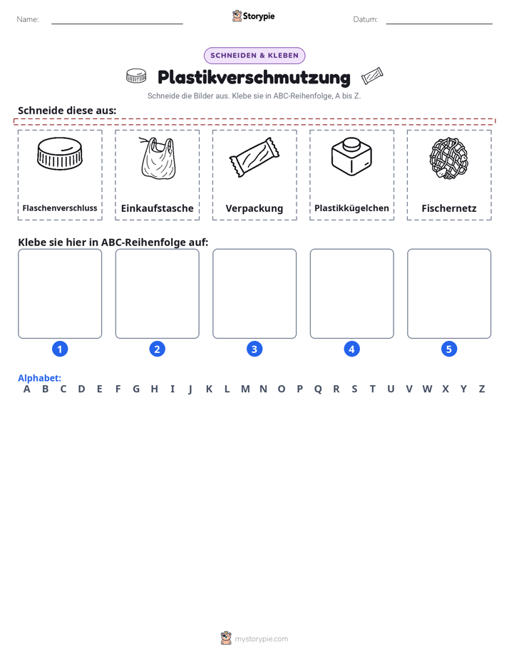 Schneiden & Einfügen Alphabet