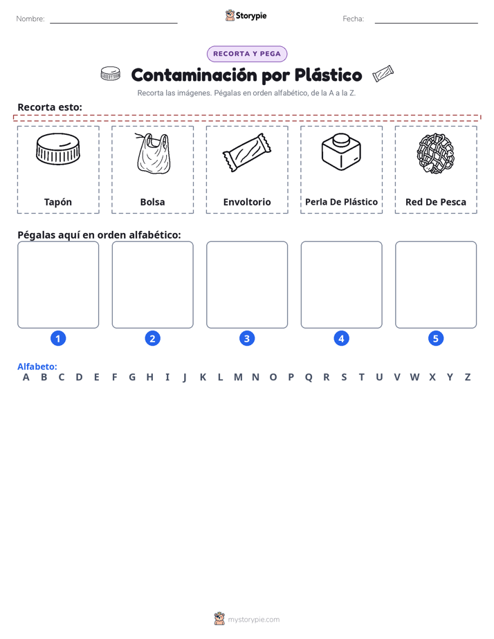 Cortar y Pegar el Alfabeto