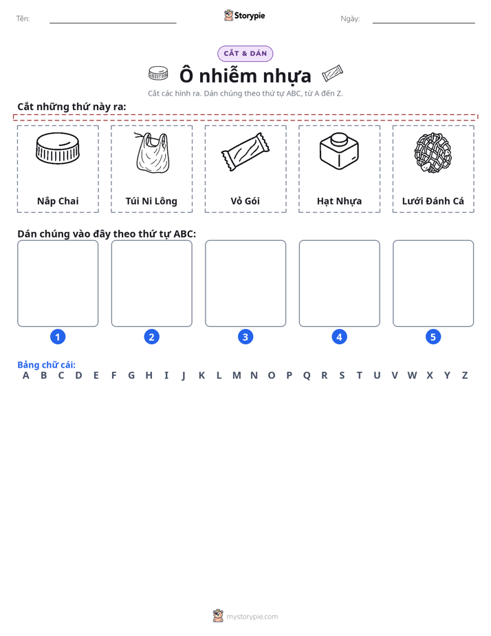 Cắt & Dán Chữ Cái