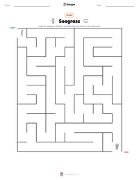 Seagrass printable worksheet preview