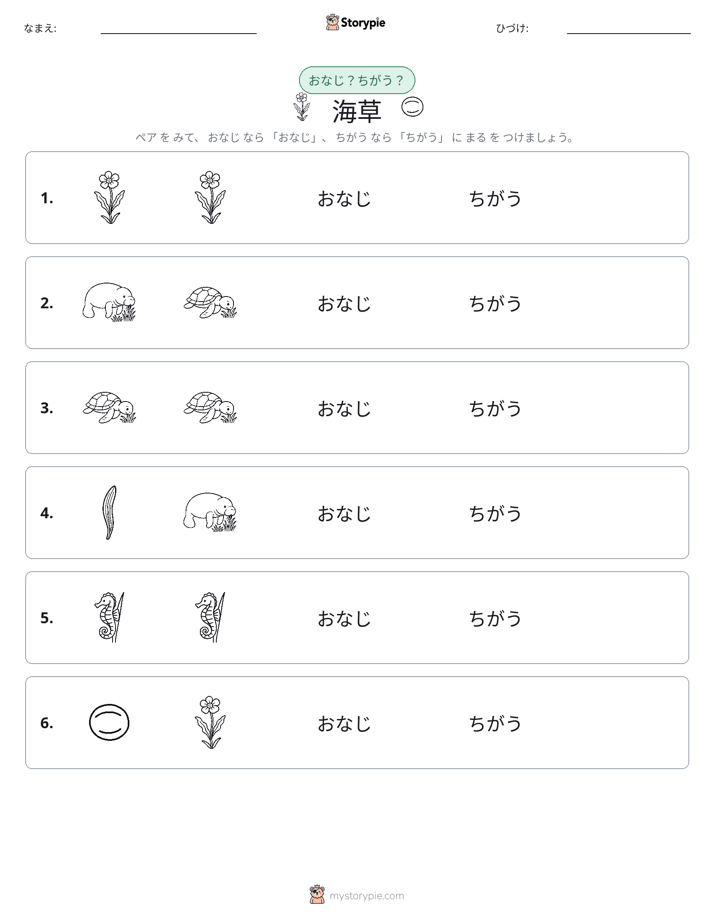 同じか違うか