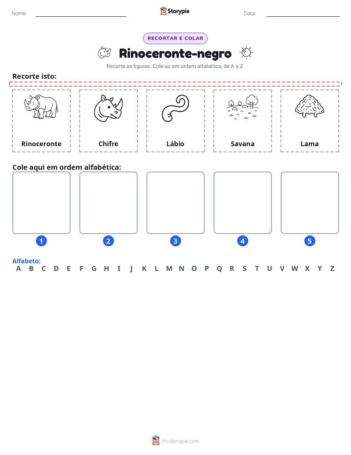 Recortar & Colar Alfabeto